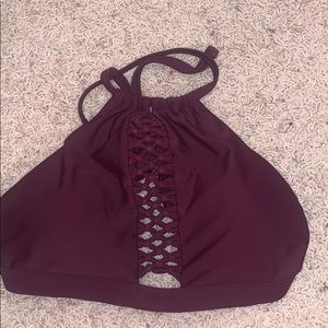 High neck swimsuit top